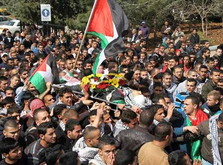 funeral del adolescente palestino asesinado Una grabación desmiente versión israelí sobre muerte de un palestino
